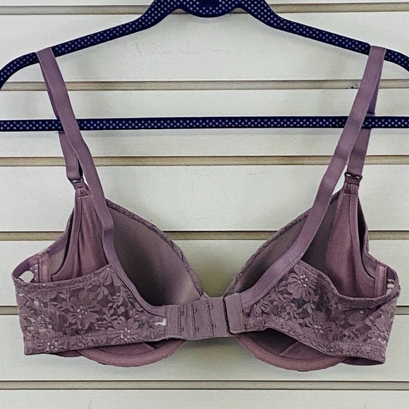 Loving Moments by Leading Lady 38C Nursing Bra Lavender‎ Lace Underwire Padded - Picture 3 of 8